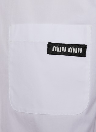  - MIU MIU - LOGO 徽标口袋饰纯棉衬衫