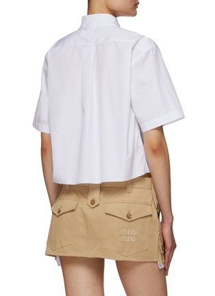 背面 - 点击放大 - MIU MIU - LOGO 徽标口袋饰纯棉衬衫