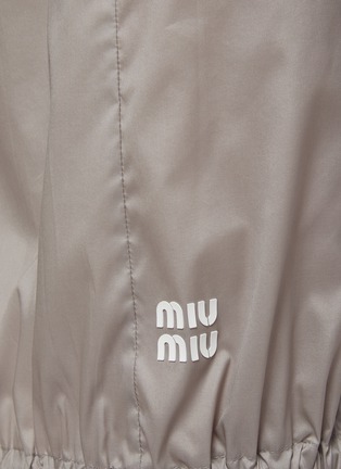  - MIU MIU - 系带抽绳真丝连衣裙