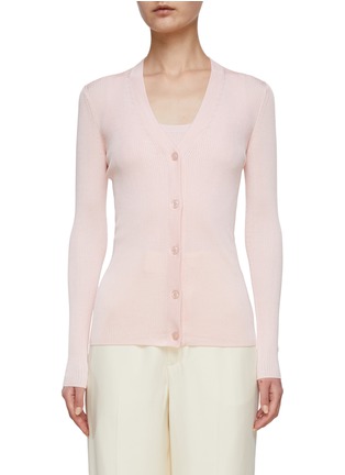 首图 - 点击放大 - ST. JOHN - Ribbed Knit V-Neck Cardigan