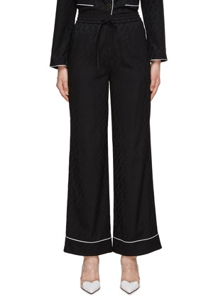首图 - 点击放大 - ST. JOHN - Cursive Icon Stretch Silk Jacquard Pyjama Pants