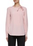 首图 - 点击放大 - ST. JOHN - Asymmetric Bow Detailing Silk Blouse