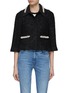 首图 - 点击放大 - ST. JOHN - Pearl Embellished Trim Cropped Tweed Jacket
