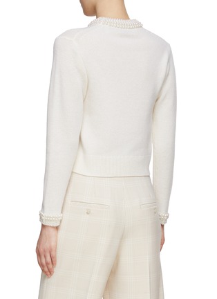 背面 - 点击放大 - ST. JOHN - Pearl Trim Collar Knit Sweatshirt