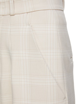  - ST. JOHN - Pleated Plaid High Waist Suiting Pants