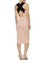 背面 - 点击放大 - ST. JOHN - Cross Back Sheath Round Neck Sleeveless Dress