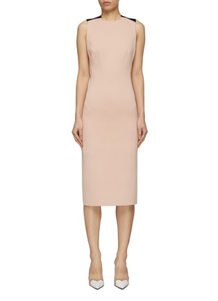 首图 - 点击放大 - ST. JOHN - Cross Back Sheath Round Neck Sleeveless Dress