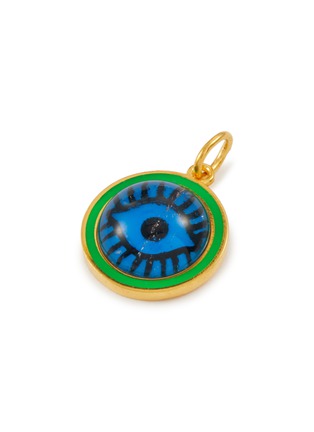 细节 - 点击放大 - EYE M - 搪瓷眼睛吊坠 18K 镀金纯银吊坠