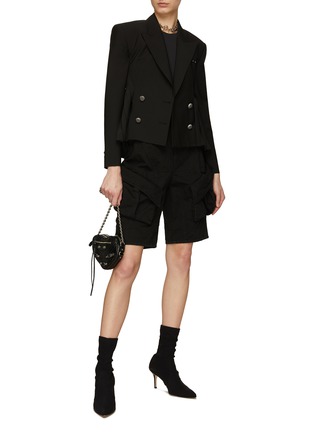 模特儿示范图 - 点击放大 - BONBOM - 褶裥下摆西装外套