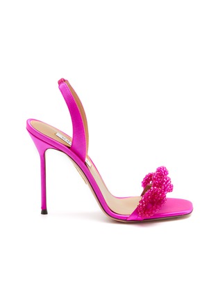 首图 - 点击放大 - AQUAZZURA - 缎面珠串缀饰高跟鞋