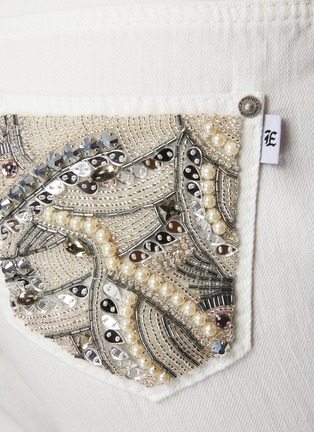  - ERMANNO SCERVINO - 珠饰口袋牛仔裤