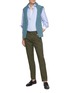 模特儿示范图 - 点击放大 - ISAIA - Wide Collar Herringbone Cotton Shirt