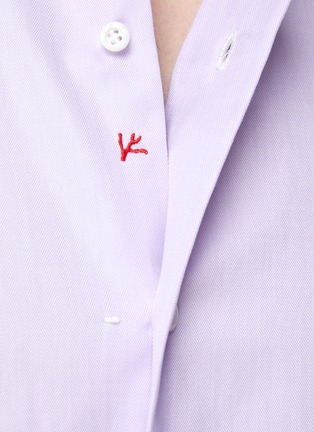  - ISAIA - Wide Collar Herringbone Cotton Shirt