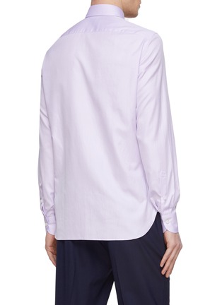 背面 - 点击放大 - ISAIA - Wide Collar Herringbone Cotton Shirt