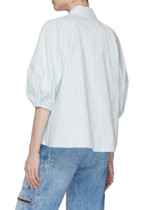 背面 - 点击放大 - ALICE + OLIVIA - EDYTH 泡泡袖条纹衬衫