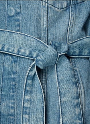  - GOOD AMERICAN - 腰带饰牛仔长大衣