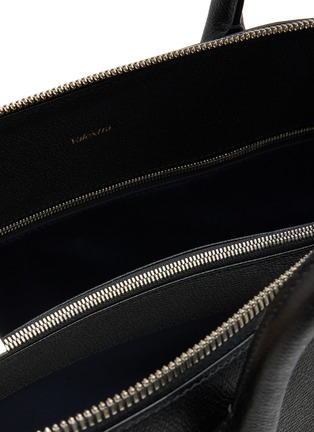 细节 - 点击放大 - VALEXTRA - ‘Mylogo’ Grained Leather Tote Bag