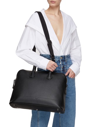 正面 -点击放大 - VALEXTRA - ‘Mylogo’ Grained Leather Tote Bag