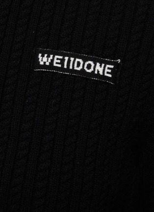  - WE11DONE - LOGO 短款罗纹羊毛针织开衫