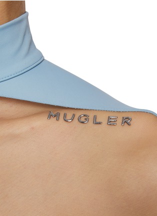  - MUGLER - 丝网切割拼接连体衣