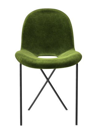 首图 –点击放大 - THE CONRAN SHOP - CROSS LEG 交叉脚镂空天鹅绒座椅 — 海岸绿