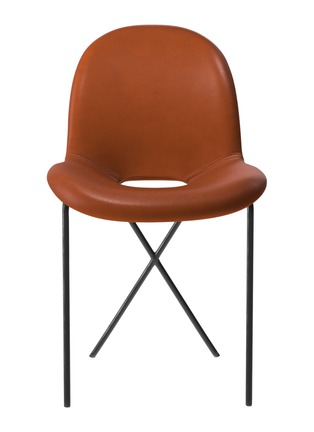 首图 –点击放大 - THE CONRAN SHOP - CROSS LEG 交叉脚镂空皮革座椅 — 肉桂色