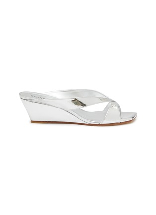 首图 - 点击放大 - STUART WEITZMAN - MIAMI 镜面交叉带低跟凉鞋