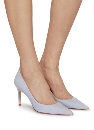 模特儿示范图 - 点击放大 - STUART WEITZMAN - 绒面尖头高跟鞋