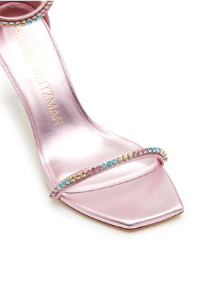 细节 - 点击放大 - STUART WEITZMAN - NUDISTCURVE一字带真皮高跟凉鞋