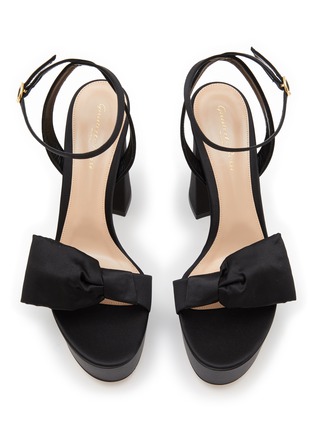 细节 - 点击放大 - GIANVITO ROSSI - 70 PLATFORM 缎面半蝴蝶结高跟鞋