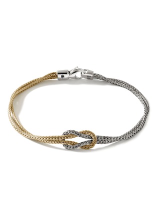 首图 - 点击放大 - JOHN HARDY - ‘Classic Chain’ 14K Gold Silver Knotted Double Chain Bracelet