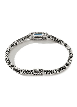 细节 - 点击放大 - JOHN HARDY - ‘Classic Chain’ Silver Aquamarine Extra Small Chain Bracelet