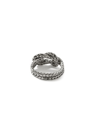 细节 - 点击放大 - JOHN HARDY - ‘Classic Chain’ Silver Knotted Double Chain Ring