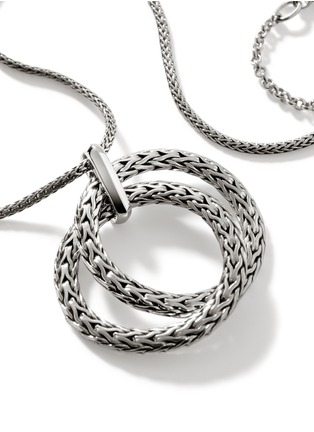细节 - 点击放大 - JOHN HARDY - ‘Classic Chain’ Silver Double Ring Charm Chain Necklace