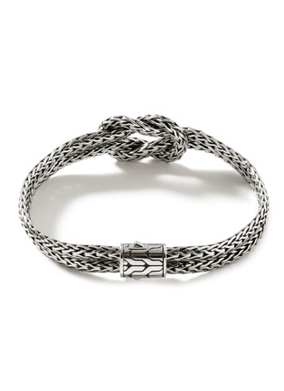 细节 - 点击放大 - JOHN HARDY - ‘Classic Chain’ Silver Knotted Double Slim Chain Bracelet