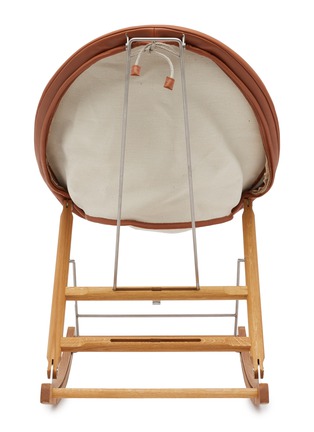  - CARL HANSEN & SØN - AB001 ROCKING NEST 皮革坐垫不锈钢橡木椅