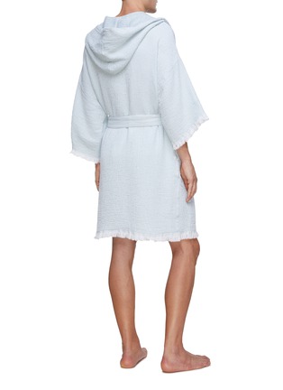 细节 –点击放大 - ABYSS & HABIDECOR - Bees Hooded Bathrobe Aqua — Extra Large
