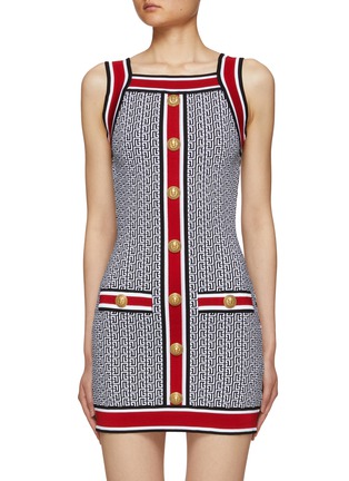 首图 - 点击放大 - BALMAIN - MONOGRAM 针织连衣裙