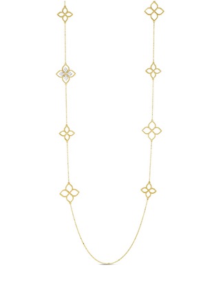 首图 - 点击放大 - ROBERTO COIN - ‘Princess Flower’ 18K White And Yellow Gold Diamond Ruby Dubai Necklace