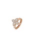 首图 - 点击放大 - ROBERTO COIN - PRINCESS FLOWER 钻石红宝石 18K 玫瑰金白金戒指