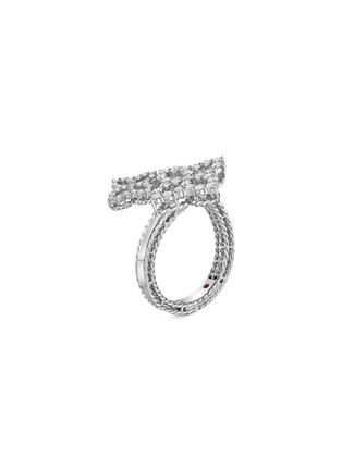 首图 - 点击放大 - ROBERTO COIN - ‘Diamond Princess’ 18K White Gold Diamond Ruby Coil Ring