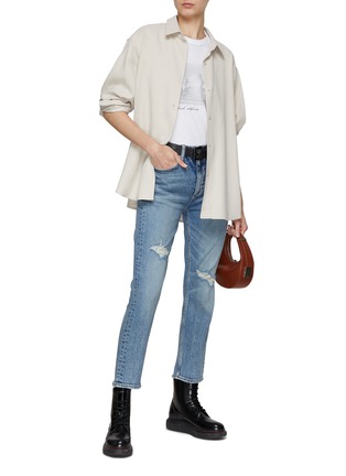 模特儿示范图 - 点击放大 - RAG & BONE - 海滩主题印花 T 恤