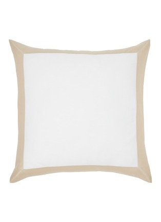 首图 –点击放大 - FRETTE - 方形拼色纯棉枕套 — 牛奶白色和米黄色