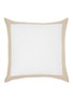 首图 –点击放大 - FRETTE - 方形拼色纯棉枕套 — 牛奶白色和米黄色