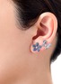 细节 - 点击放大 - MIO HARUTAKA - ‘Butterfly’ 18k White Gold Diamond Sapphire Earring