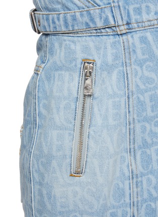  - VERSACE - LOGO 牛仔露肩连衣裙