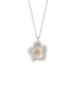 首图 - 点击放大 - BUCCELLATI - Blossoms Fancy Brown Diamonds Rhodium-Plated Gold-Plated Sterling Silver Gardenia Pendant Necklace