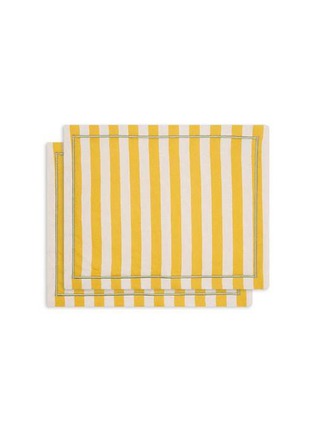 首图 –点击放大 - LA DOUBLEJ - 条纹印花餐垫套装 - 黄色