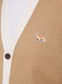 - MAISON KITSUNÉ - 狐狸拼贴拼色羊毛针织开衫