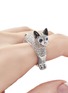 细节 - 点击放大 - MIO HARUTAKA - ‘Kitty’ 18K White Gold Black Diamond Sapphire Ring